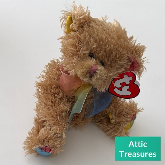 Ty Other - Retired 2001 Attic Treasures Carmichael the Bear - “Over The Rainbow!”🌈